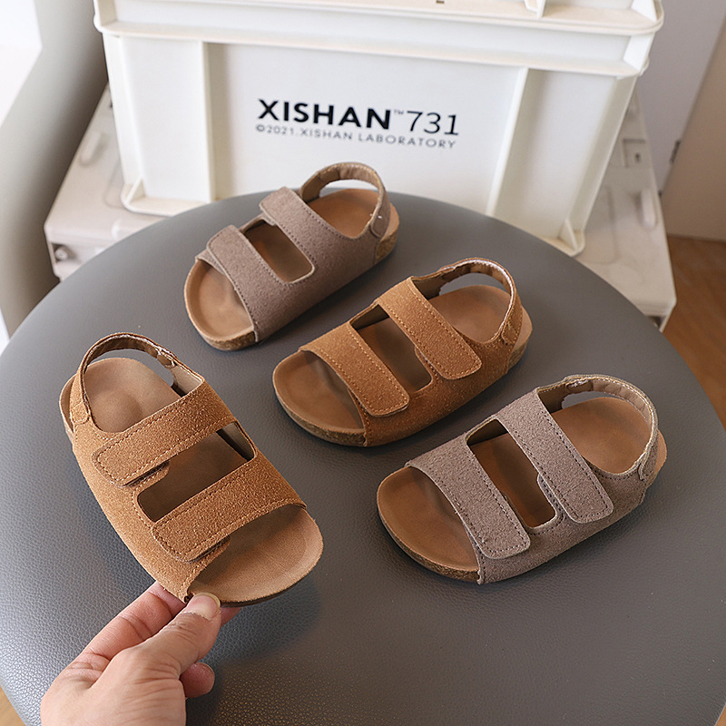 Baby Product Brand - 2026 Marka Çocuk Süet Sandaletleri, Kemer